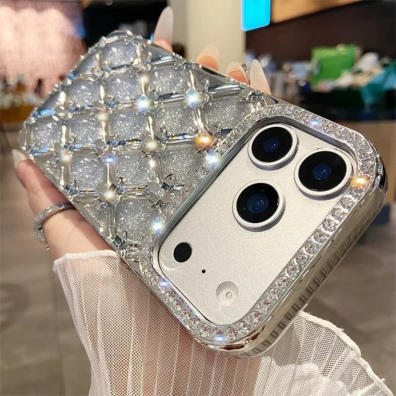Silver Jeweled Diamond Rhinestone Mesh iPhone Case Silver Jeweled Diamond Rhinestone Mesh iPhone Case