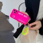 Rose Smiley Fluorescence Phone Case With Strap