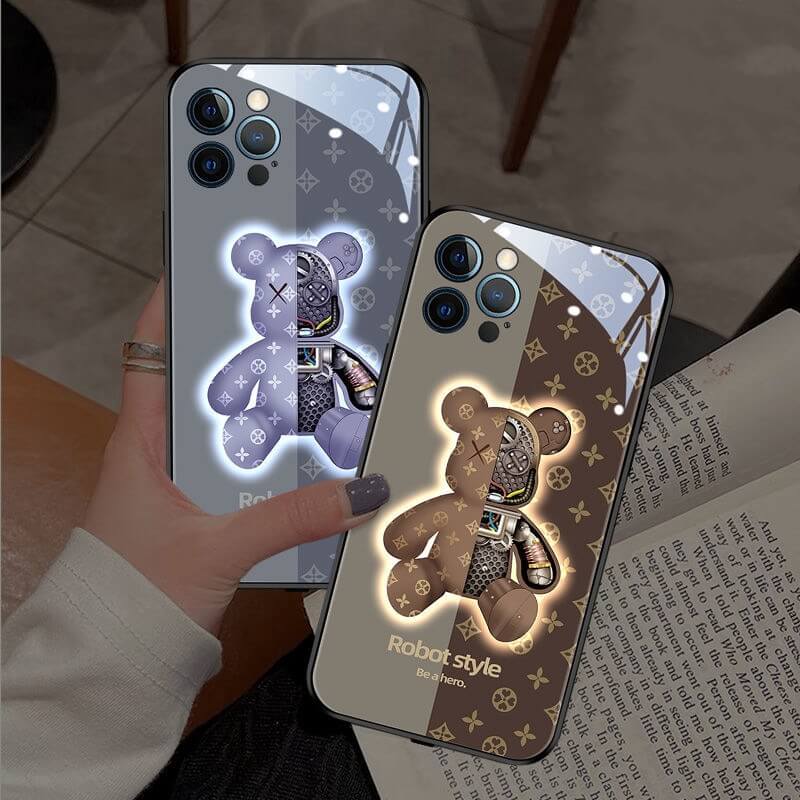 3D bear glow in the dark iPhone case
