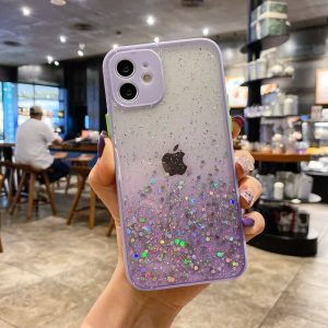 bumper glitter star iPhone case