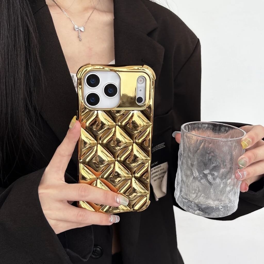 Gold Metallic Cube iPhone Case Gold Metallic Cube iPhone Case