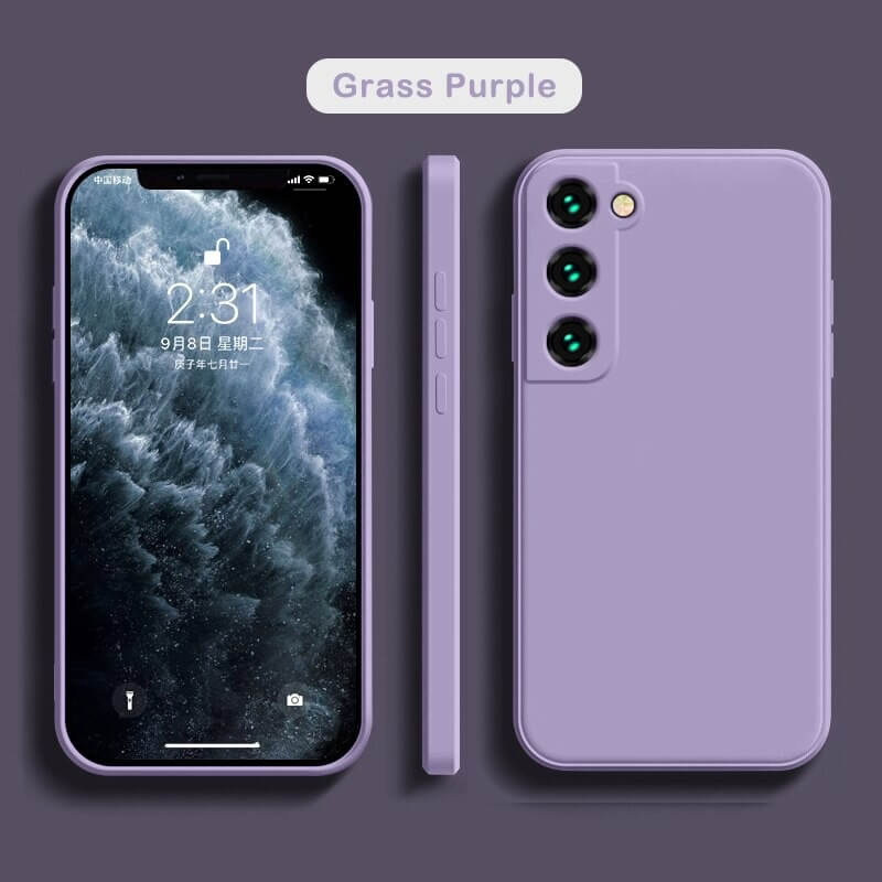 Liquid Silicone Samsung S22 Plus Case Grass Purple