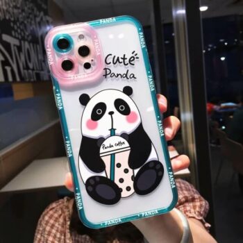Cute Panda coffee phone case