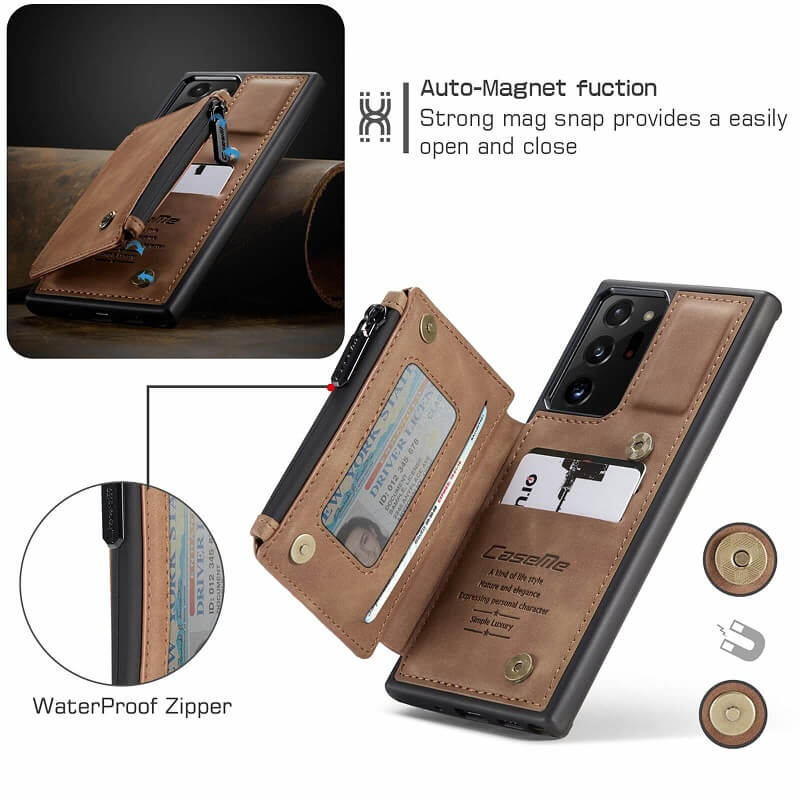 Magnetic Wallet Samsung S22 Ultra Case With Card Holder