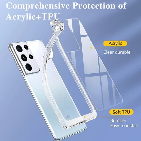 Shockproof Clear Samsung Galaxy S22 Ultra Case