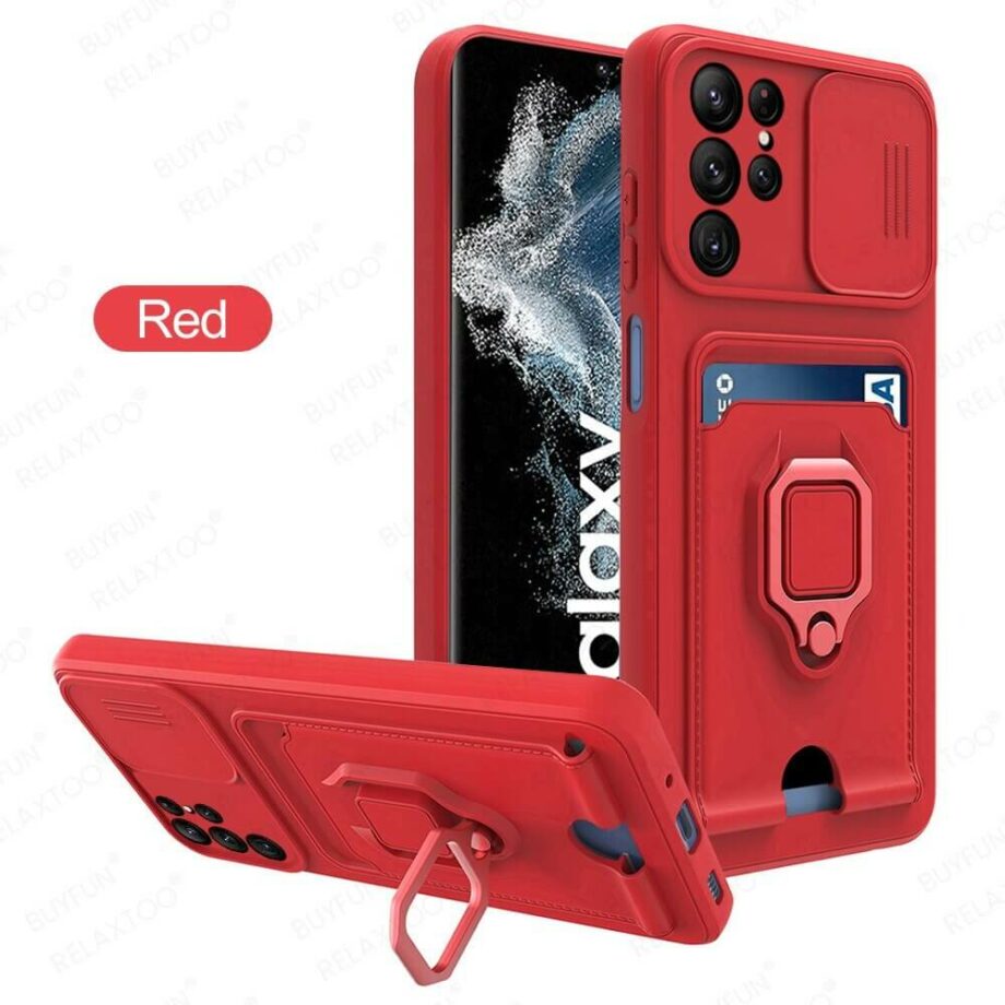 Red Sliding Camera Protection Samsung Case