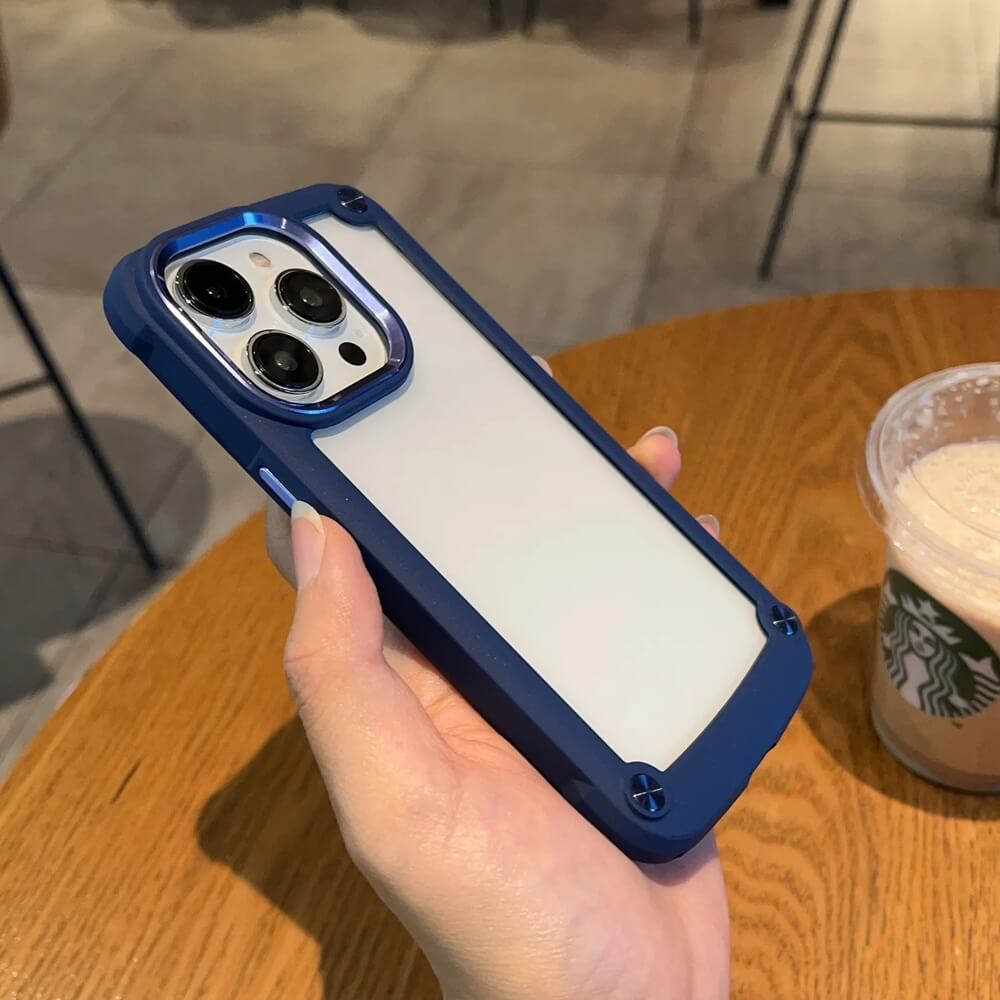 Blue Shockproof Candy Color iPhone Case with Clear Back Blue Shockproof Candy Color iPhone Case with Clear Back