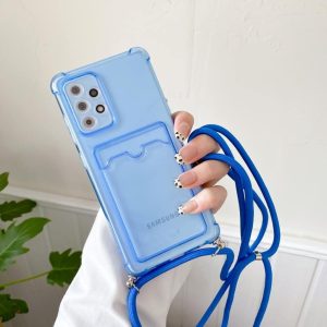 Clear Samsung Case With Pouch and Lanyard