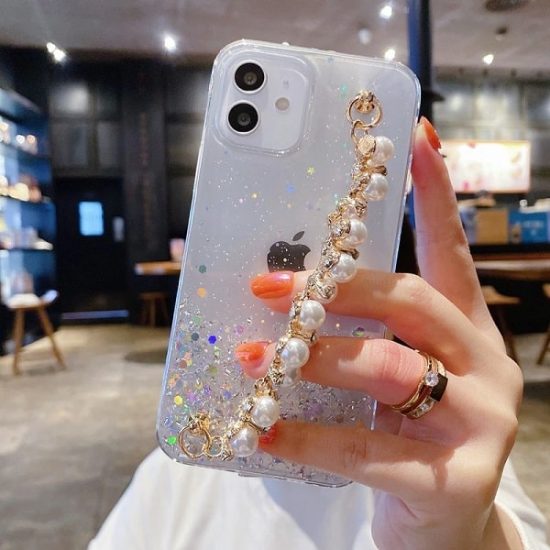 Clear glitter iPhone case