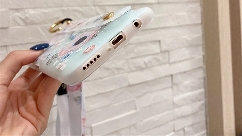 Flower Samsung S22 Ultra Case With Lanyard and hand Strap