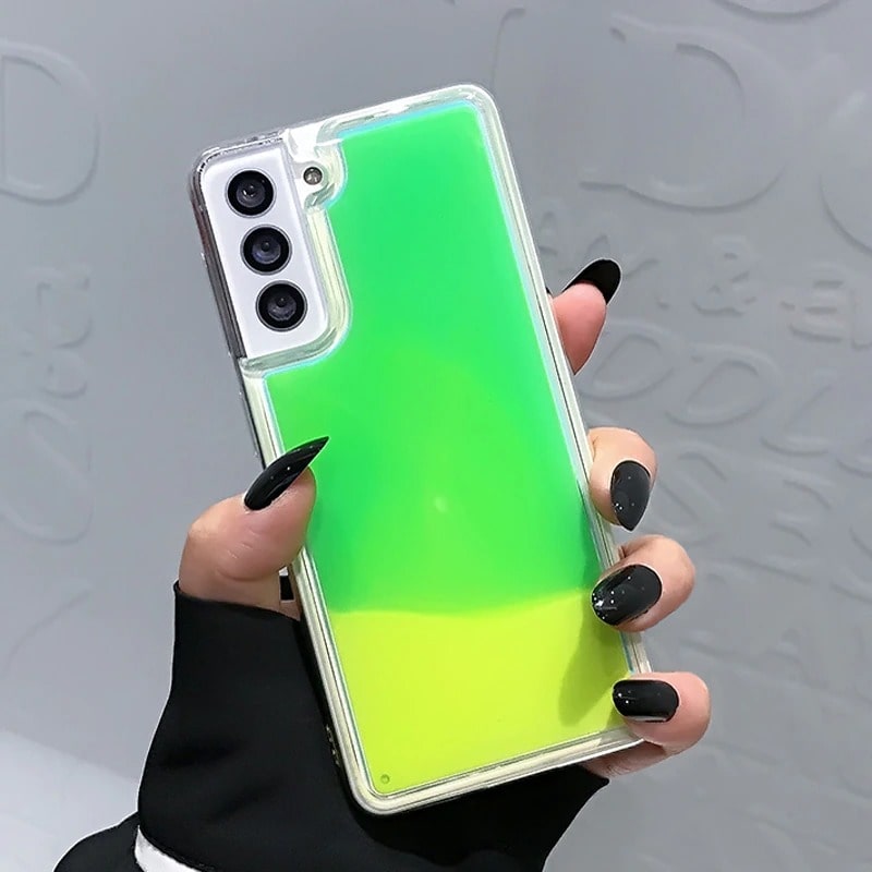 Green Luminous Neon Sand Samsung Case