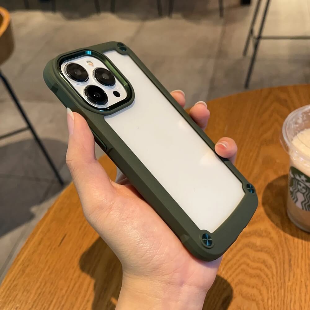 Green Shockproof Candy Color iPhone Case with Clear Back (3) Green Shockproof Candy Color iPhone Case with Clear Back (3)