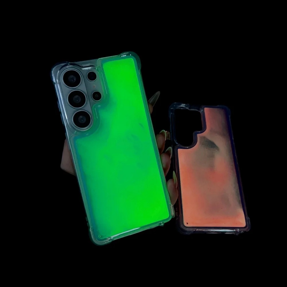 Luminous Neon Quicksand Samsung Case Neon Quicksand Samsung Phone Case