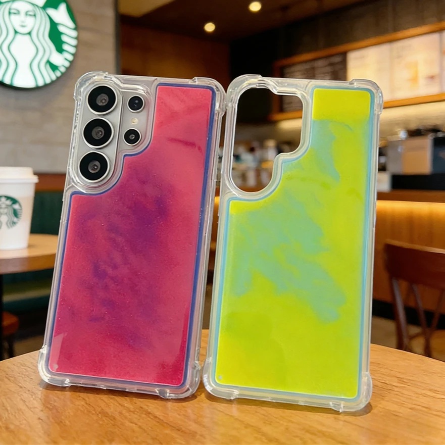 Luminous Neon Quicksand Samsung Phone Case Luminous Neon Quicksand Samsung Phone Case