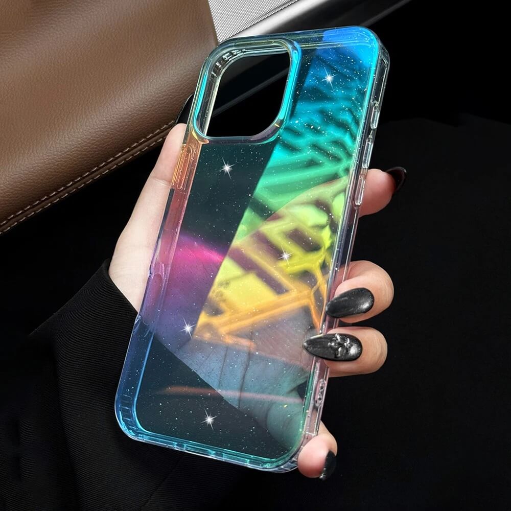 Rainbow Gradient Glitter Clear iPhone Case Rainbow Gradient Glitter Clear iPhone Case