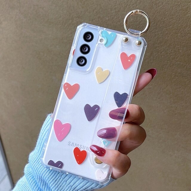 multicolor heart phone case