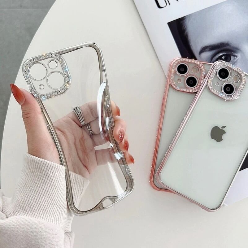 Clear diamond iPhone case