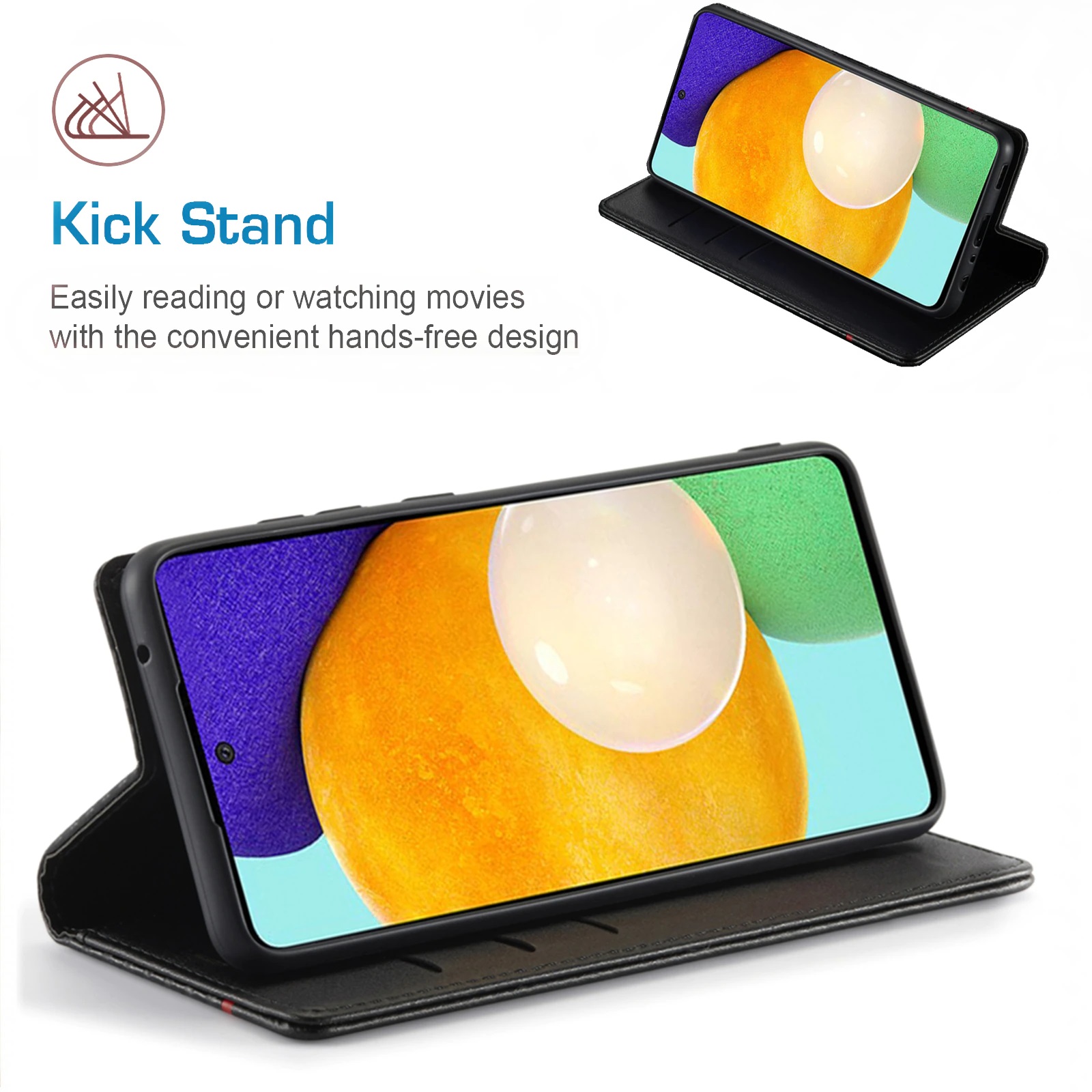 Kickstand wallet case for samsung galaxy s22 s21 s20