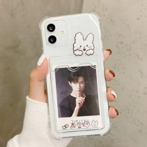 Rabbit Clear Phone Case With Card Slot