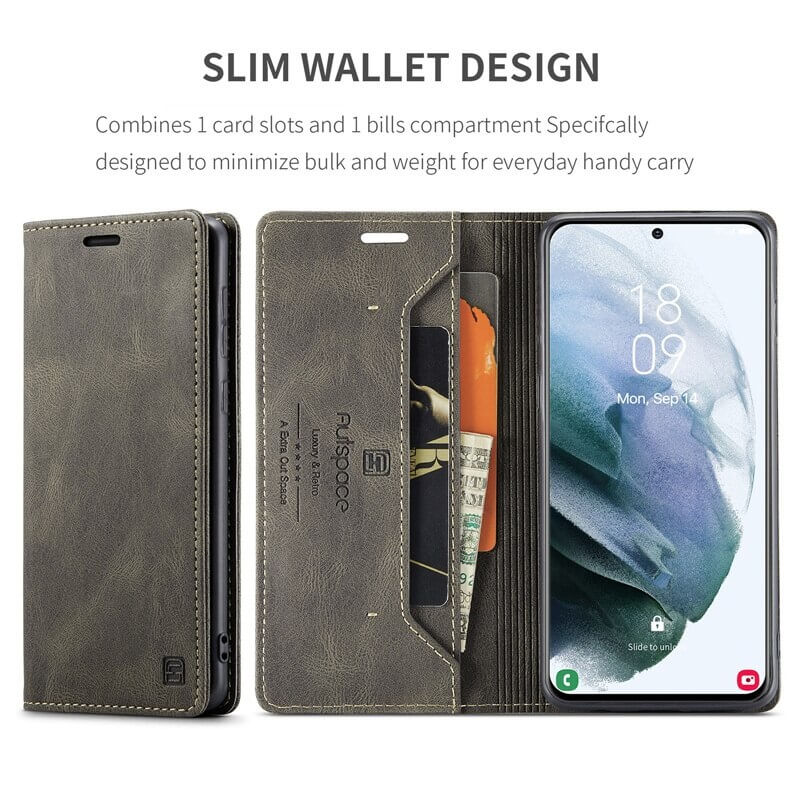 Retro Flip Leather Wallet Samsung Galaxy S22 Plus Case