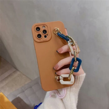 Shockproof iPhone Case With Marble Hand Bracelet
