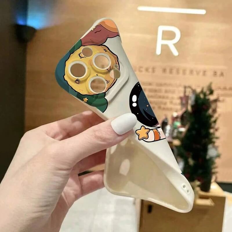 Astronaut & Rocket Space Scene Flexible Case Astronaut & Rocket Space Scene Flexible Case