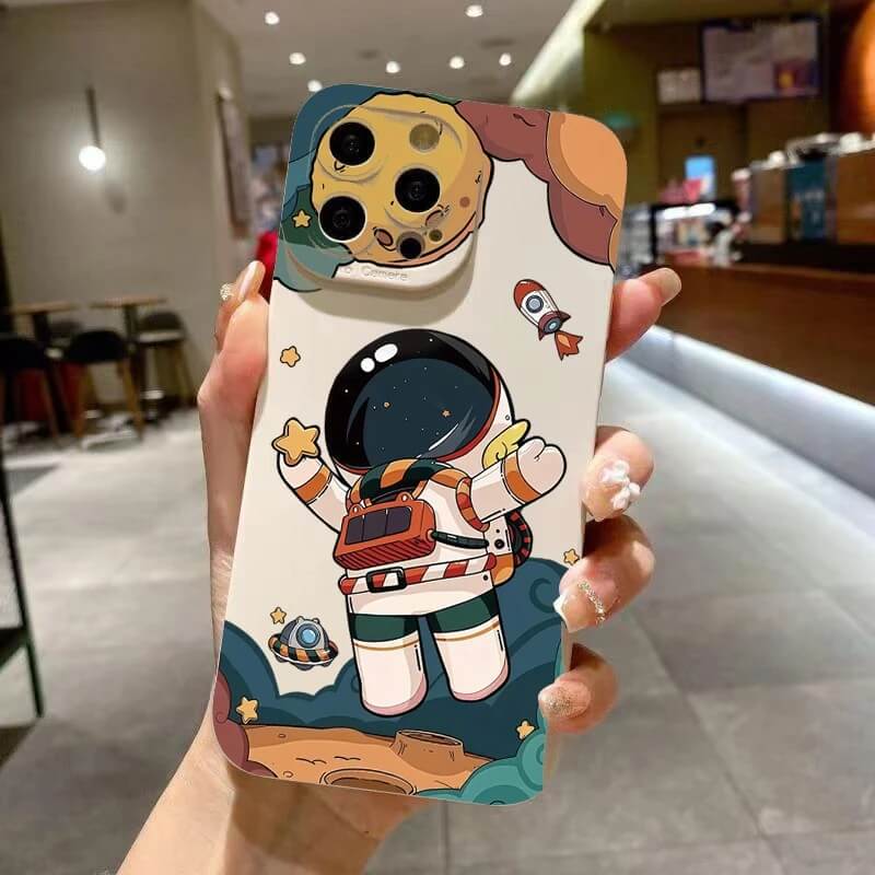 Astronaut & Rocket Space Scene iPhone Case Astronaut & Rocket Space Scene iPhone Case