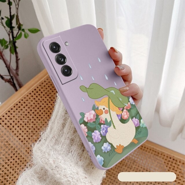 Duck with flower phone case
