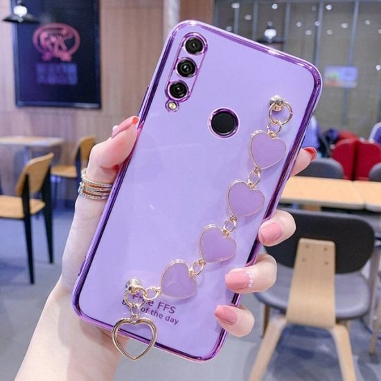 Electroplated Heart Bracelet Huawei P40, P40 Pro Case