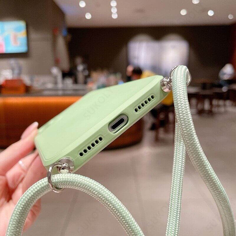 Liquid Silicone Crossbody Rope Case