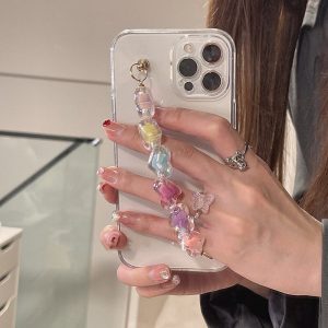 Love Chain Rainbow Clear iPhone Case
