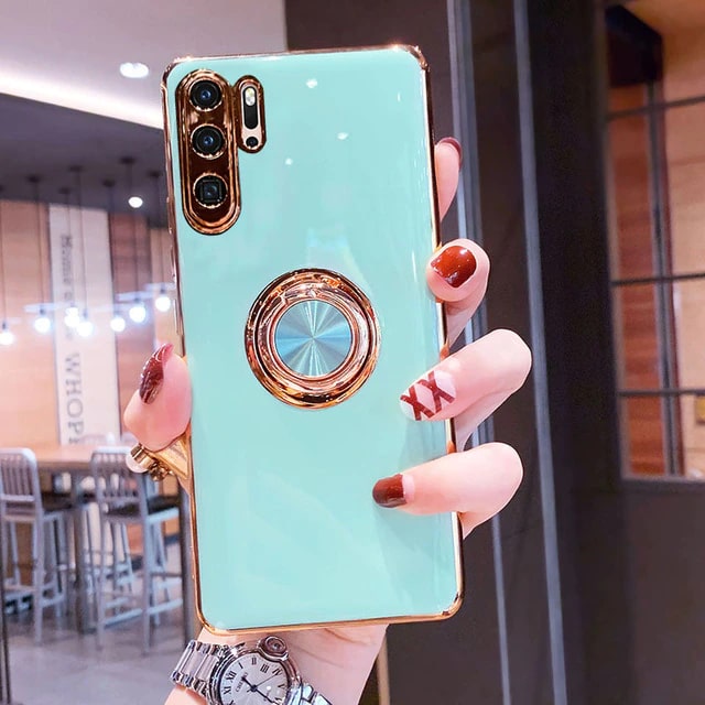 Luxury Finger Ring Silicone Case for Huawei P30 Pro