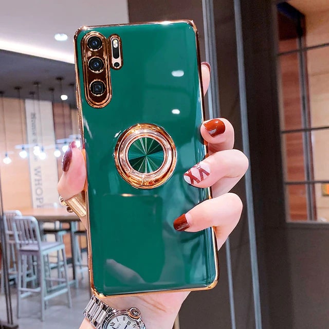 Luxury Finger Ring Silicone Case for Huawei P30