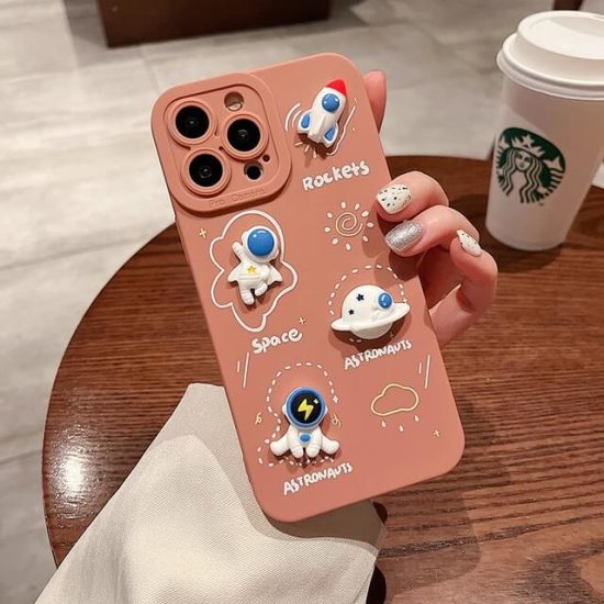 Space and Rocket astronauts Phone Case