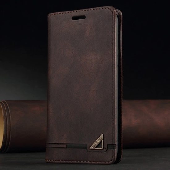 Brown wallet cover with kickstand