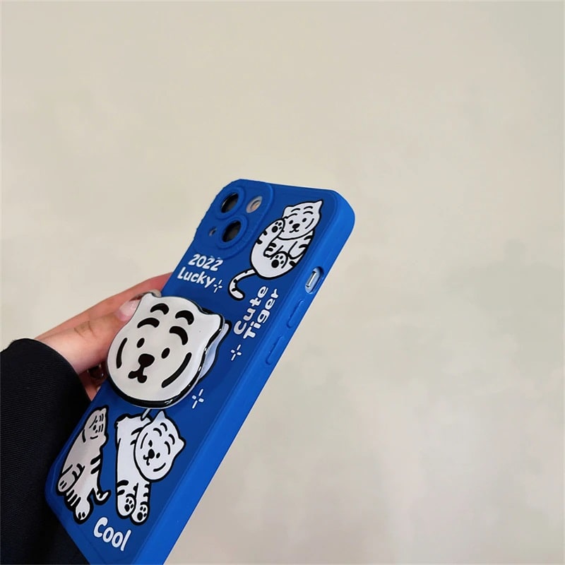 Cartoon Tiger Phone Case With Holder