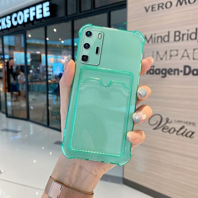 Huawei P40 Pro Clear Cardholder Case