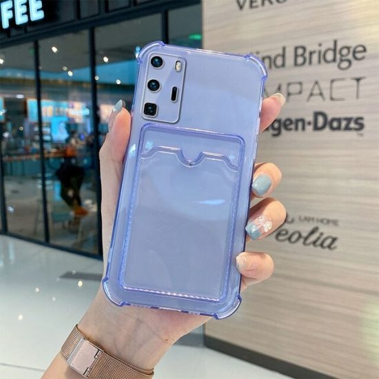Huawei P40 Pro Clear Silicone Cardholder Case