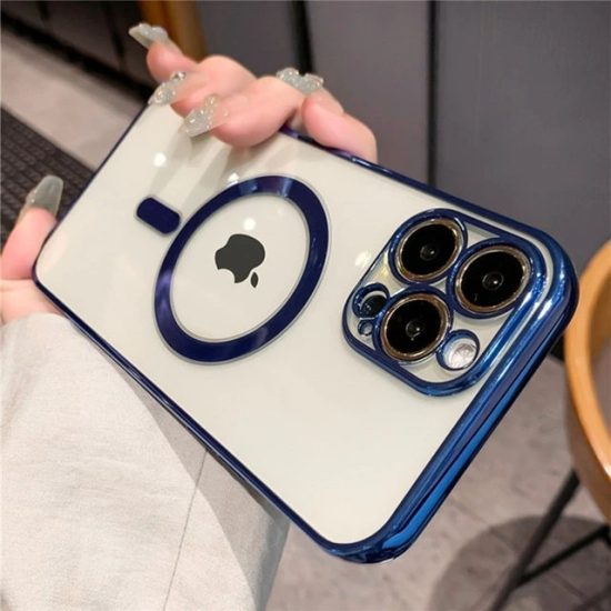 Wireless Magsafe Clear iPhone Case - blue
