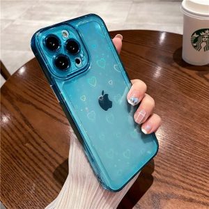3D Laser Glitter iPhone Case Sea blue
