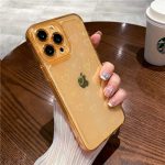 Orange 3D Laser Glitter iPhone Case