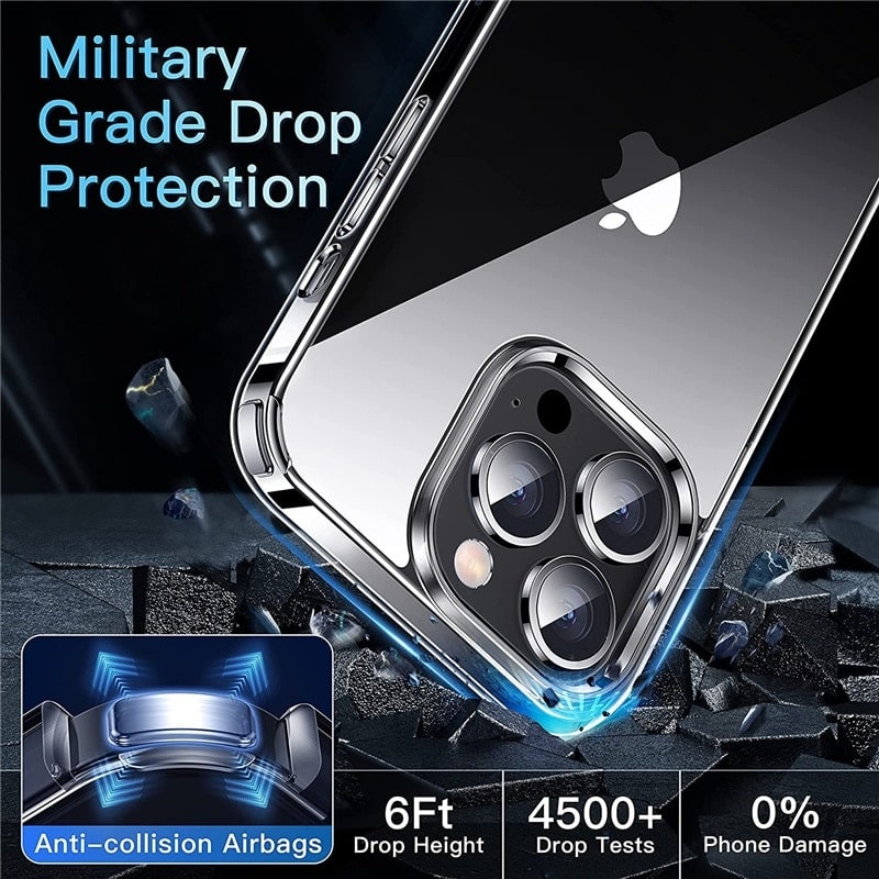 Shockproof clear case for iPhone 14, 14 Pro Max