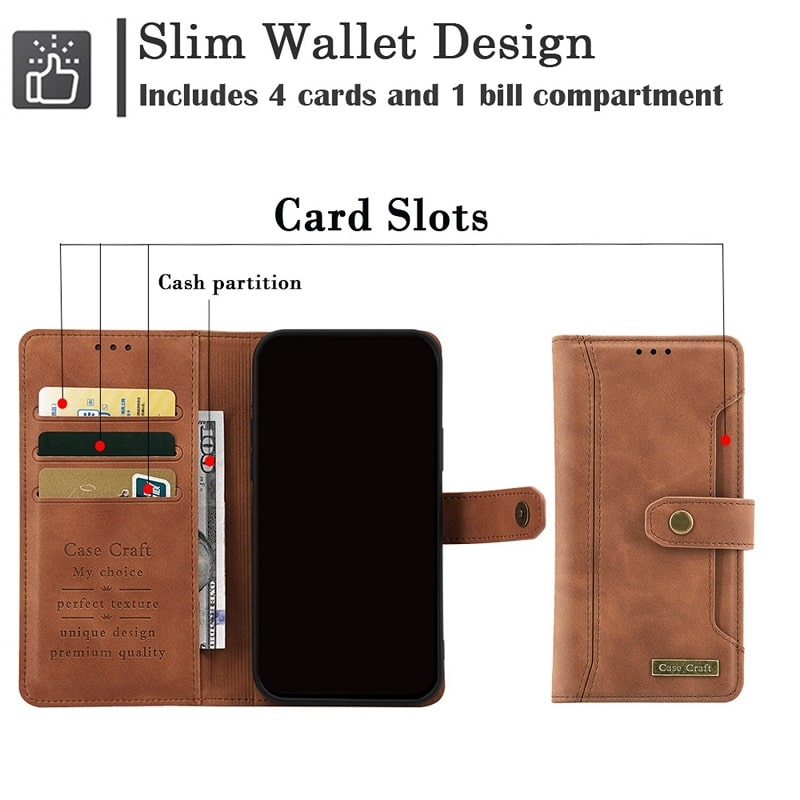 Slim Magnetic Wallet Huawei P50 Pro Case
