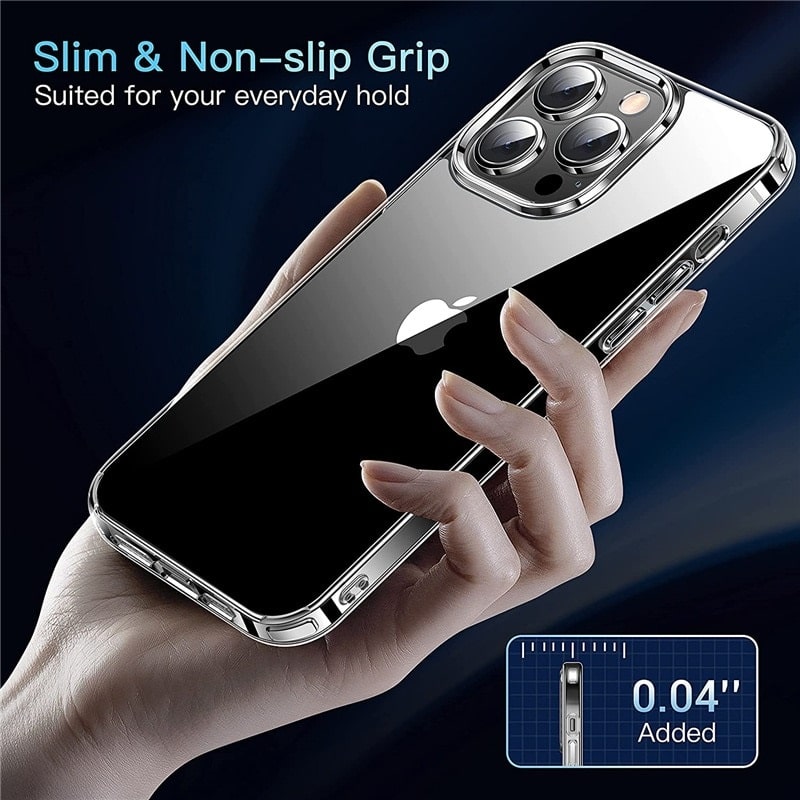 Slim and non slip transparent case