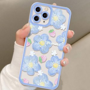 Strawberry and Flower iPhone Case