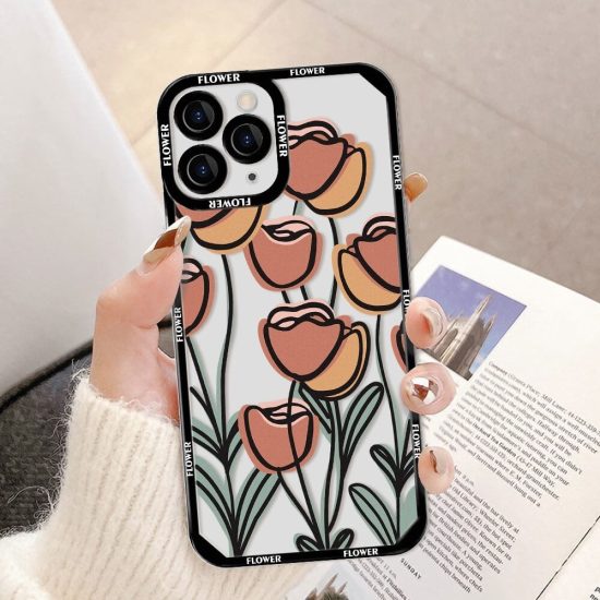Orange Tulip Flower iPhone Case