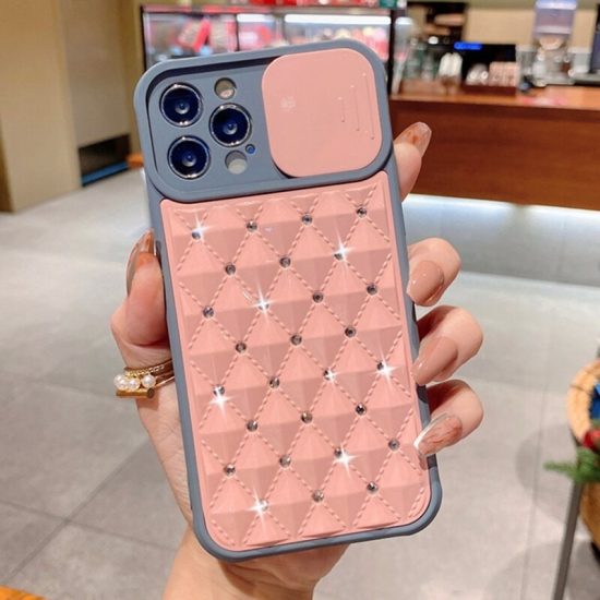 Pink Diamond Bling Camera Protection iPhone Case