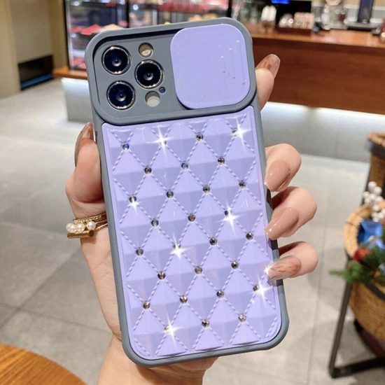 Purple lens protector phone case