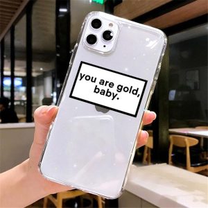 you are gold baby clear iPhone case