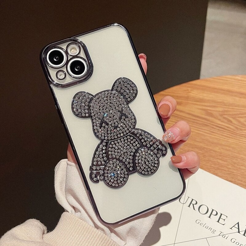 3D Diamond Bearbreak iPhone Case